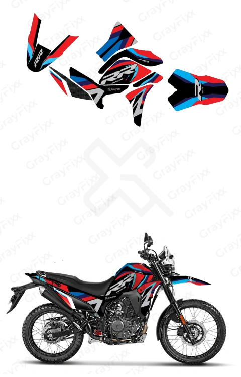 RR Edition Full Body Sticker Compatible with Xpulse 210 | Made in Premium Gloss Vinyl with FPF (Fade Protection Film), Waterproof, Precut Sticker, Pack of 1